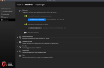 G DATA Antivirus Mac Instellingen