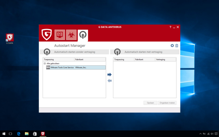 G DATA Antivirus: Autostart Manager