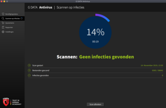 G DATA Antivirus Mac Scannen op infecties